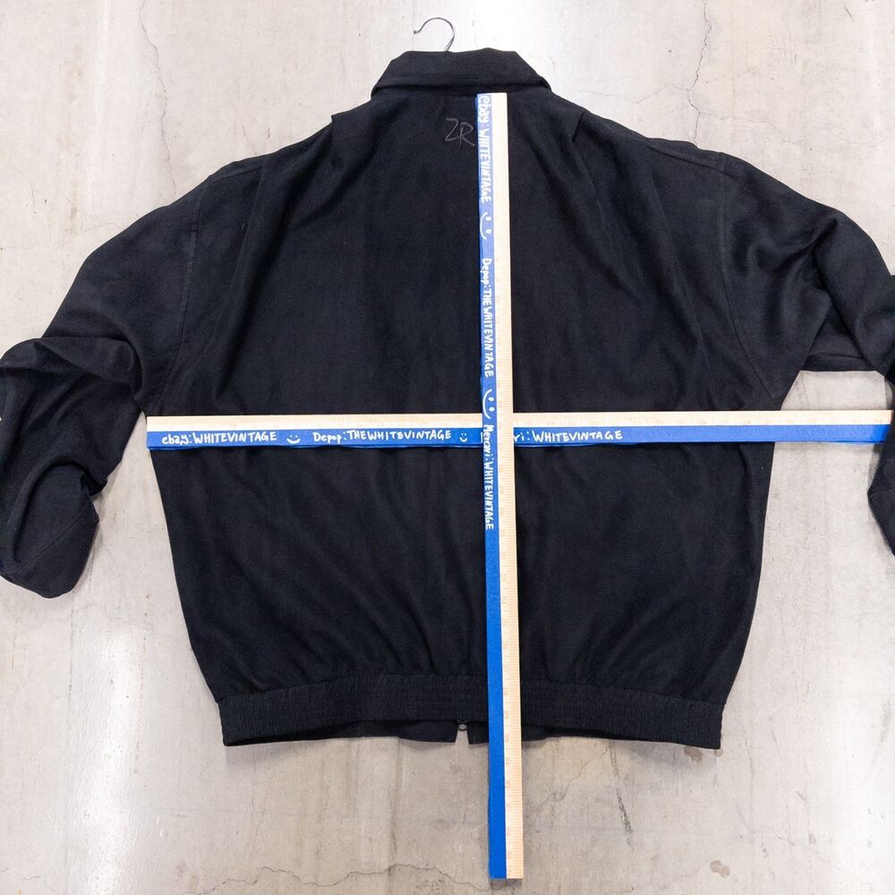 Zero Restriction Microsuede Bomber Jacket Xxl Bla… - image 4